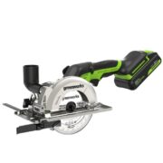 Дисковая мини пила акк. Greenworks G24MCS с 1х2Ач, ЗУ, кор — изображение 3