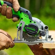 Дисковая мини пила акк. Greenworks G24MCS с 1х2Ач, ЗУ, кор — изображение 9