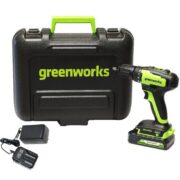 Дрель-шуруповерт акк. Greenworks GD24DD35K2 с 1х2Ач, ЗУ, кейс