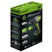 Дрель-шуруповерт ударная акк. Greenworks GD24DD60 с 1х2Ач, ЗУ, кор — изображение 9